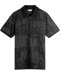 McQueen - Graffiti Polo Shirt - Lyst