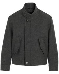 Ami Paris - Wool Padded Harrington Jacket - Lyst