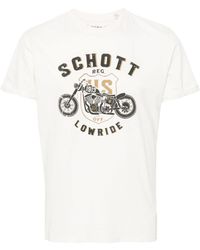 Schott Nyc - Biker Cotton T-shirt - Lyst
