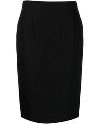 Versace - Wool-Blend Pencil Midi Skirt - Lyst