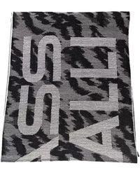 Roberto Cavalli - Animalier-Print Logo-Jacquard Scarf - Lyst