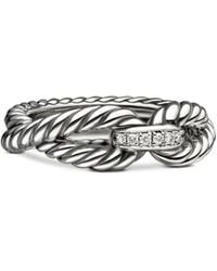 David Yurman - Bague Cable Loop En Sterling Sertie De Diamants - Lyst