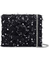 Oscar de la Renta - Mini Tro Sequin-Embellished Floral-Appliqué Clutch Bag - Lyst