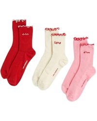 KARL LAGERFELD - Love-Note Socks (Pack Of Three) - Lyst
