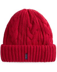 Woolrich - Cable-Knit Beanie Hat - Lyst
