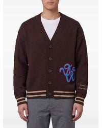 Off-White c/o Virgil Abloh - Ribbed Relaxed-Fit Knit Cardigan - Lyst