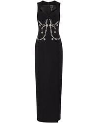 Huishan Zhang - Crystal-Embellished Sweetheart-Neck Maxi Dress - Lyst