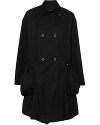 Emporio Armani - Cotton-Blend Double-Breasted Coat - Lyst