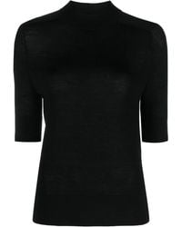 Calvin Klein - Top de punto con cuello de canalé - Lyst