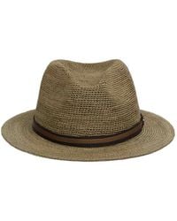 Borsalino - Woven-Design Grosgrain-Trim Fedora Hat - Lyst