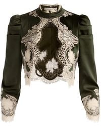 Alice + Olivia - Thomasina Lace-Trim Jacket - Lyst
