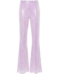 Patrizia Pepe - Sequin Flared Trousers - Lyst