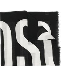 Moschino - Intarsia-logo Knit Scarf - Lyst