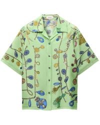 Versace - Zijden Twill Blouse Met Print - Lyst