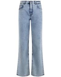 Moorer - Nur-Dc116 Washed-Effect Bootcut Jeans - Lyst
