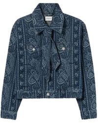 Claudie Pierlot - Printed Denim Jacket - Lyst