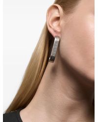 MM6 by Maison Margiela - Logo-Engraved Earrings - Lyst