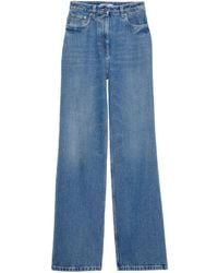 Prada - Logo-Plaque Five-Pocket Jeans - Lyst