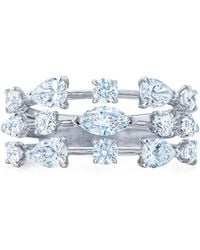 Kwiat - 18Kt Diamond Starry Night Three-Row Ring - Lyst