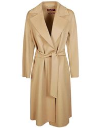 Max Mara - Studio Mstcles Jas Met Ceintuur - Lyst