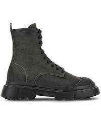 Hogan - H619 Anfibio Leather Boots - Lyst