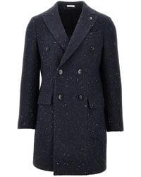 BRERAS Milano - Speckled Double-Breasted Coat - Lyst