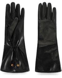 Elisabetta Franchi - Handschuhe Aus Nappaleder Mit Piercing - Lyst