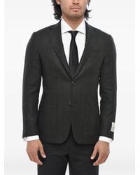 Corneliani - Cc Collection Checked Single-Breasted Blazer - Lyst