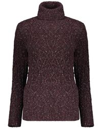 Moorer - Cable-Knit Roll-Neck Sweater - Lyst