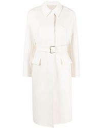 Brunello Cucinelli - Single-breasted Belted Coat - Lyst
