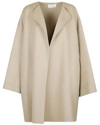 The Row - Oversized Textured Coat With Open Front And Lapel Collar - Lyst