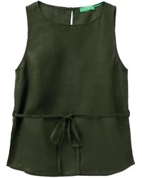 Benetton - Sleeveless Waist-Strap Blouse - Lyst