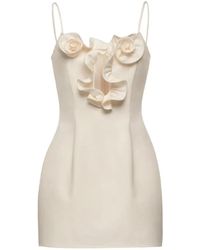 Magda Butrym - Ruffled Floral-Appliqué Dress - Lyst