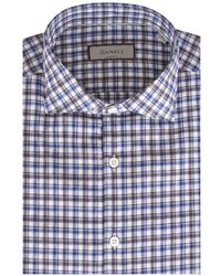 Canali - Check-Pattern Shirt - Lyst