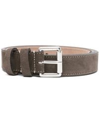Les Deux - Suede Contrast-Stitch Belt - Lyst