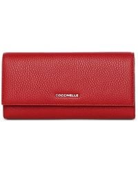 Coccinelle - Grained Leather Zip Wallet - Lyst