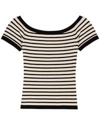 Maje - Striped Short-Sleeve T-Shirt - Lyst