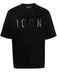DSquared² - Icon-Print Cotton T-Shirt - Lyst