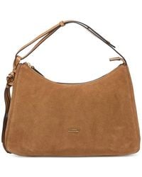 Tommy Hilfiger - Metal Logo Suede Shoulder Bag - Lyst