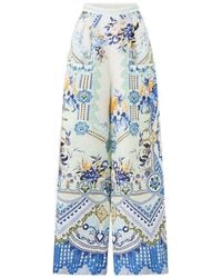CAMILLA - Front Pockets Wide Leg Trousers - Lyst