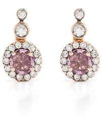 Selim Mouzannar - 18kt Rose Gold Sapphire And Diamond Earrings - Lyst
