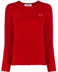 COMME DES GARÇONS PLAY - Maglione Con Applicazione A Cuore - Lyst