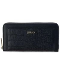 Liu Jo - Croc-Effect Zip-Around Wallet - Lyst