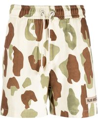 Palm Angels - Camouflage-Print Drawstring Shorts - Lyst