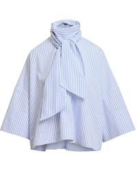 Essentiel Antwerp - Kefir Pussy-Bow Trumpet-Sleeve Blouse - Lyst