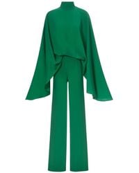 ‎Taller Marmo - Eolia Cape-Sleeve Jumpsuit - Lyst
