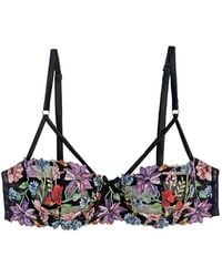 Fleur du Mal - Wildfleur Floral Bra - Lyst
