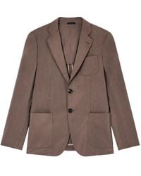 Giorgio Armani - Single-Breasted Patch-Pocket Blazer - Lyst