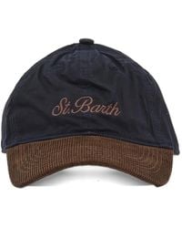 MC2 Saint Barth - Baseball Waxed Corduroy Cap With Logo Embroidery - Lyst