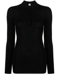 Totême - Knitted Wool Polo Top - Lyst